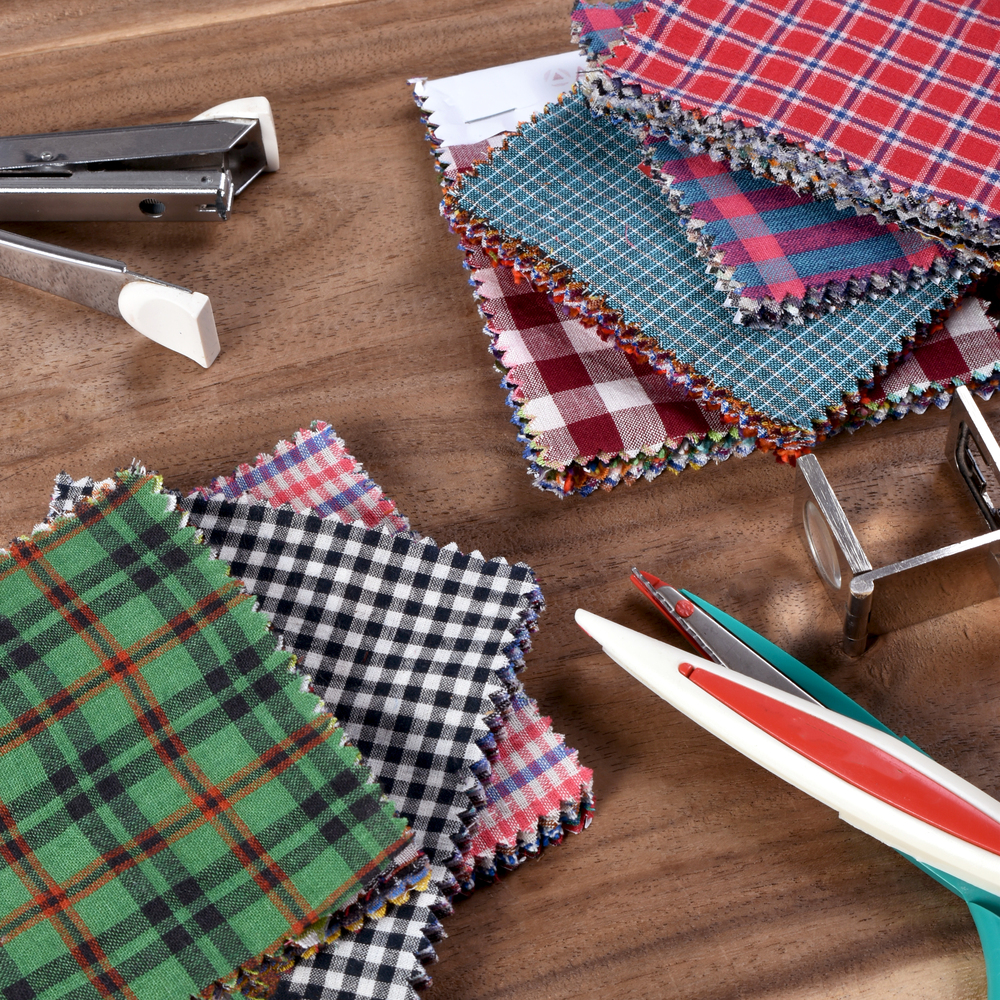 Dyed Stripes & Checks Khadi Cotton Design Swatches 01