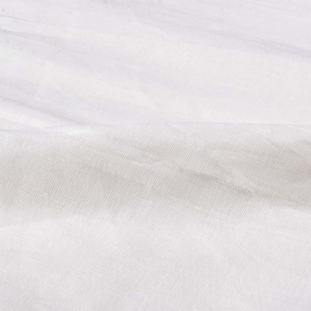 PLAIN WHITE LINEN COTTON 98 GSM HANDWOVEN FABRIC