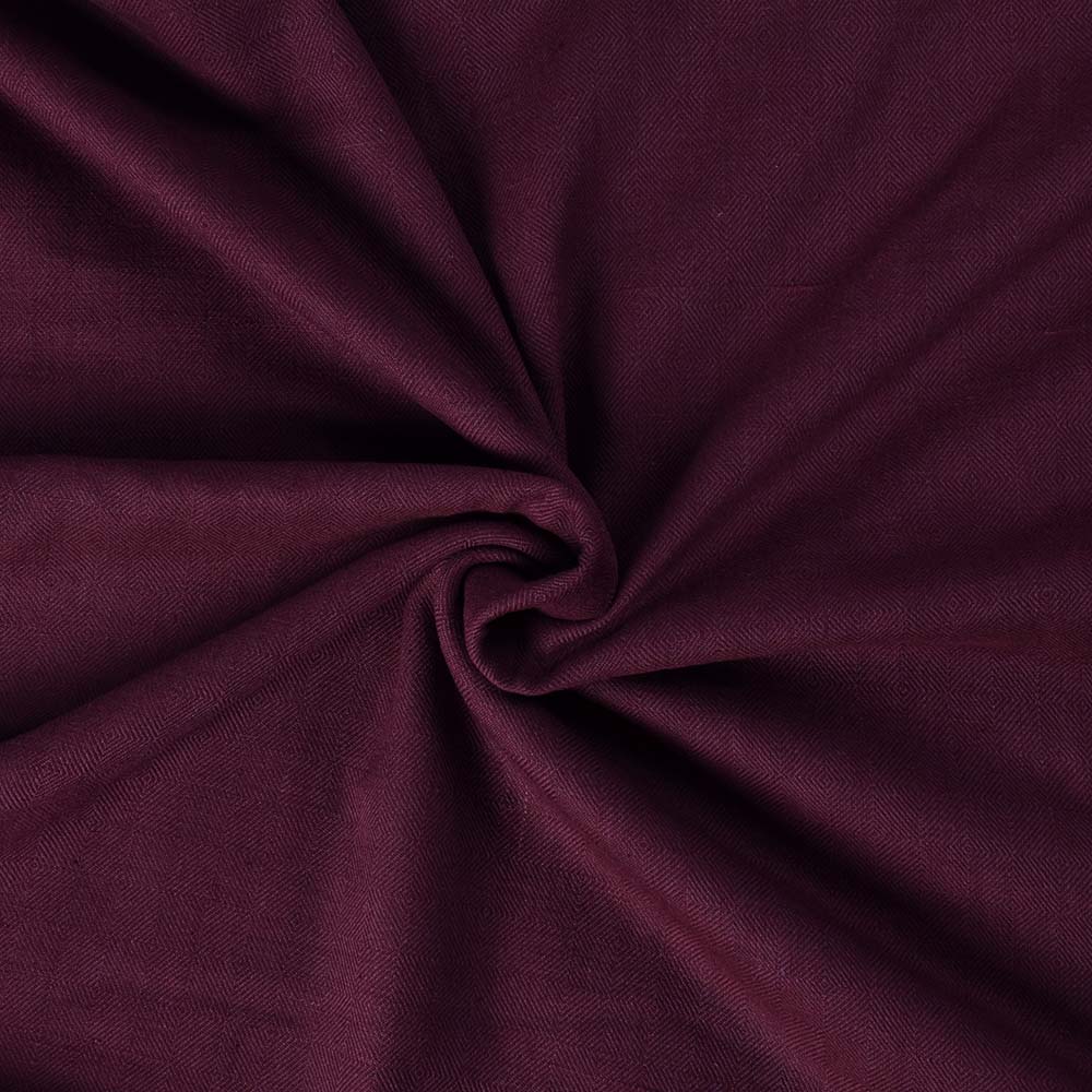 Maroon  Diamond Twill Khadi Cotton 130 GSM Fabric