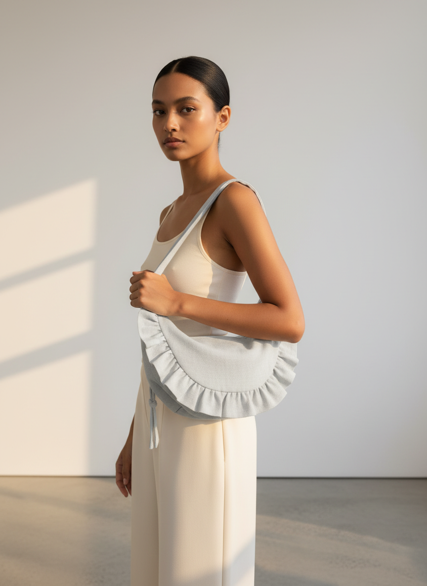 Ruffle Arc Bag