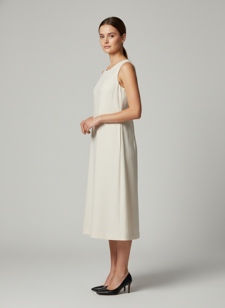 Fishtail Dress With Halter Neckline
