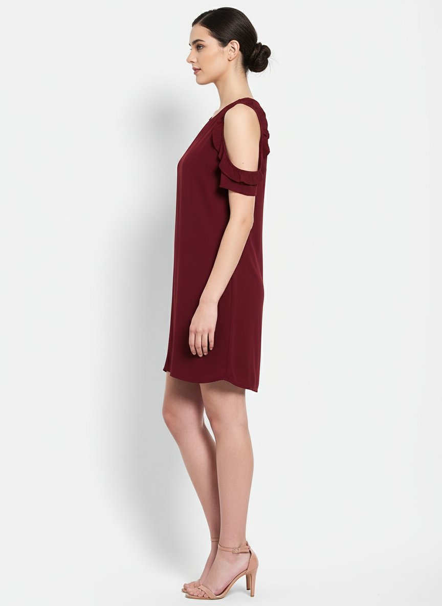 Cold Shoulder Shift Dress