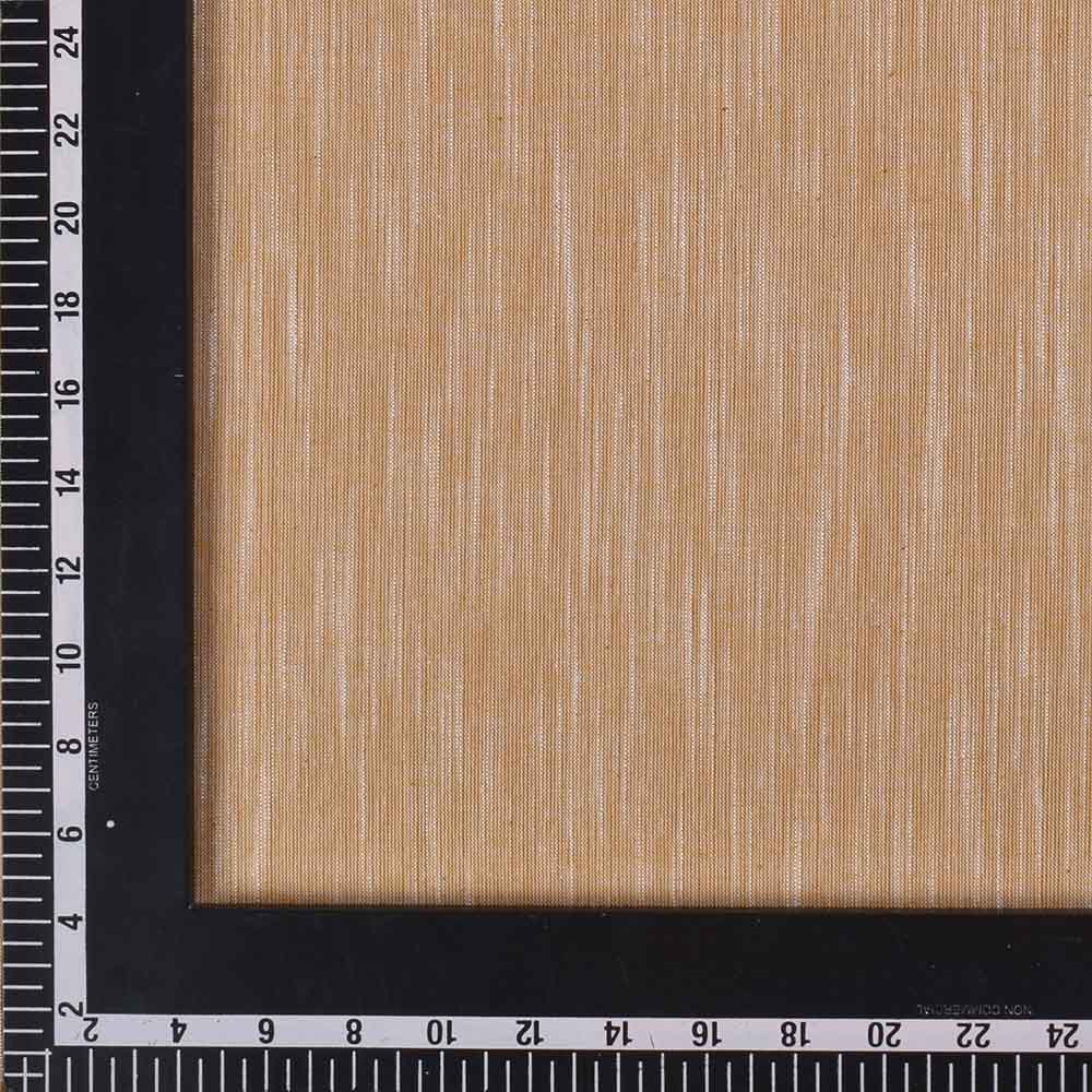 SOLID YELLOW SLUB CROSS COLOR PURE COTTON 100 GSM HANDWOVEN FABRIC