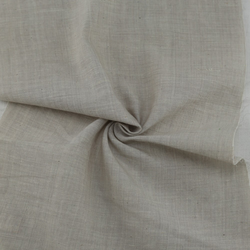 Chambray Grey Khadi Cotton 62 GSM Handwoven Fabric B11