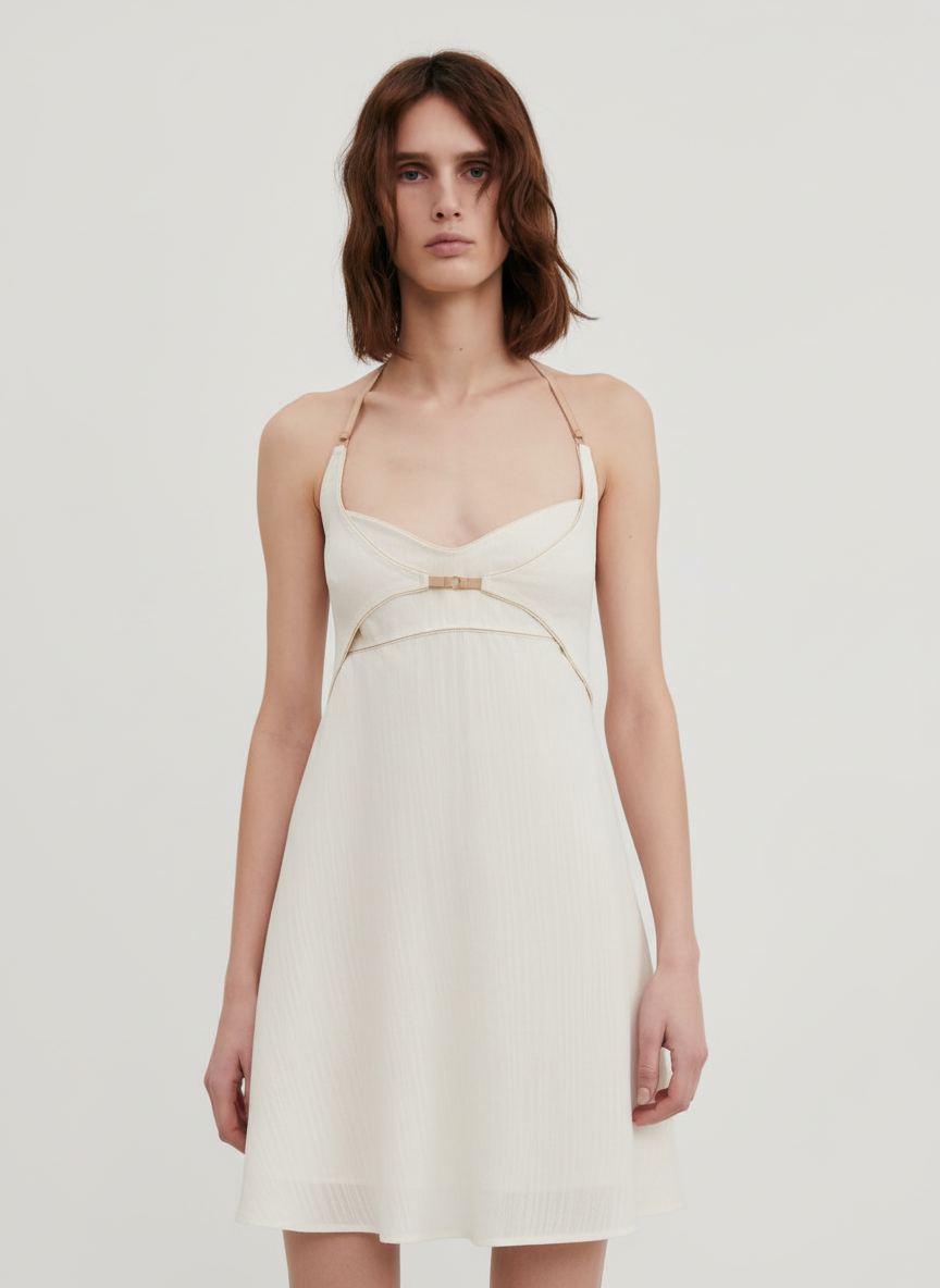 Overpaneled Short Dress