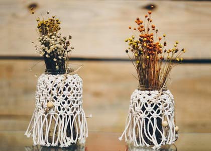 Upcycled flower vase