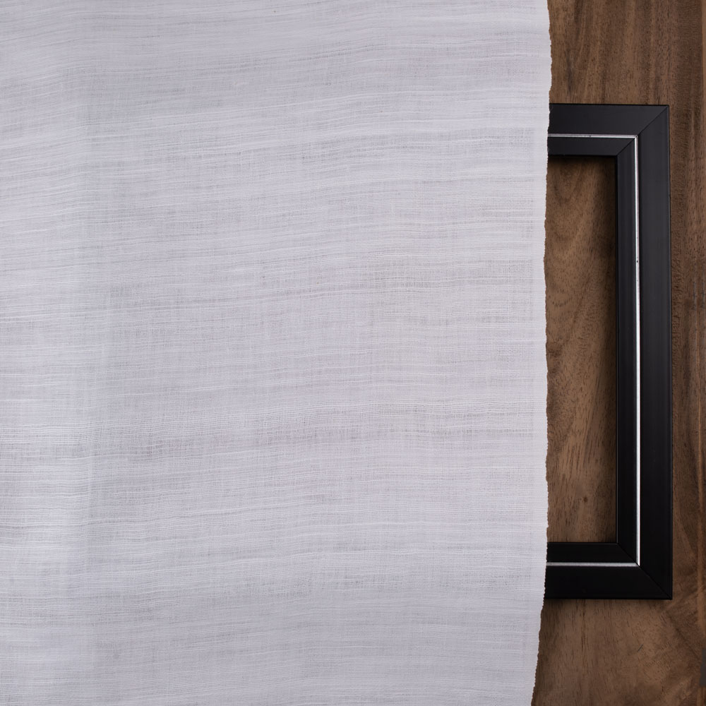 WHITE Mulmul KHADI 135 GSM HANDSPUN & HANDWOVEN FABRIC | BLEACHED WHITE & DYEABLE