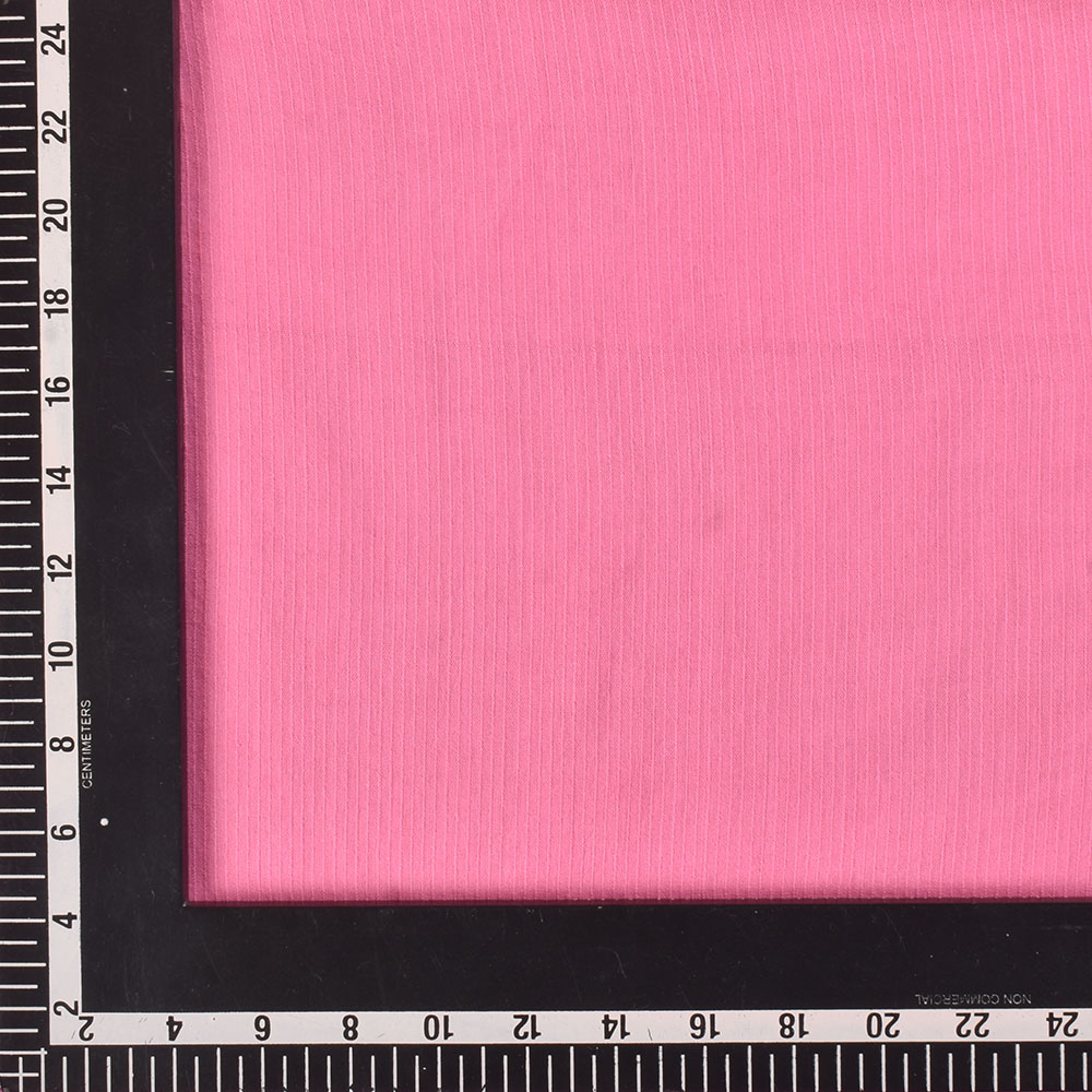 STRIPE PINK PURE COTTON 77 GSM HANDWOVEN FABRIC 55