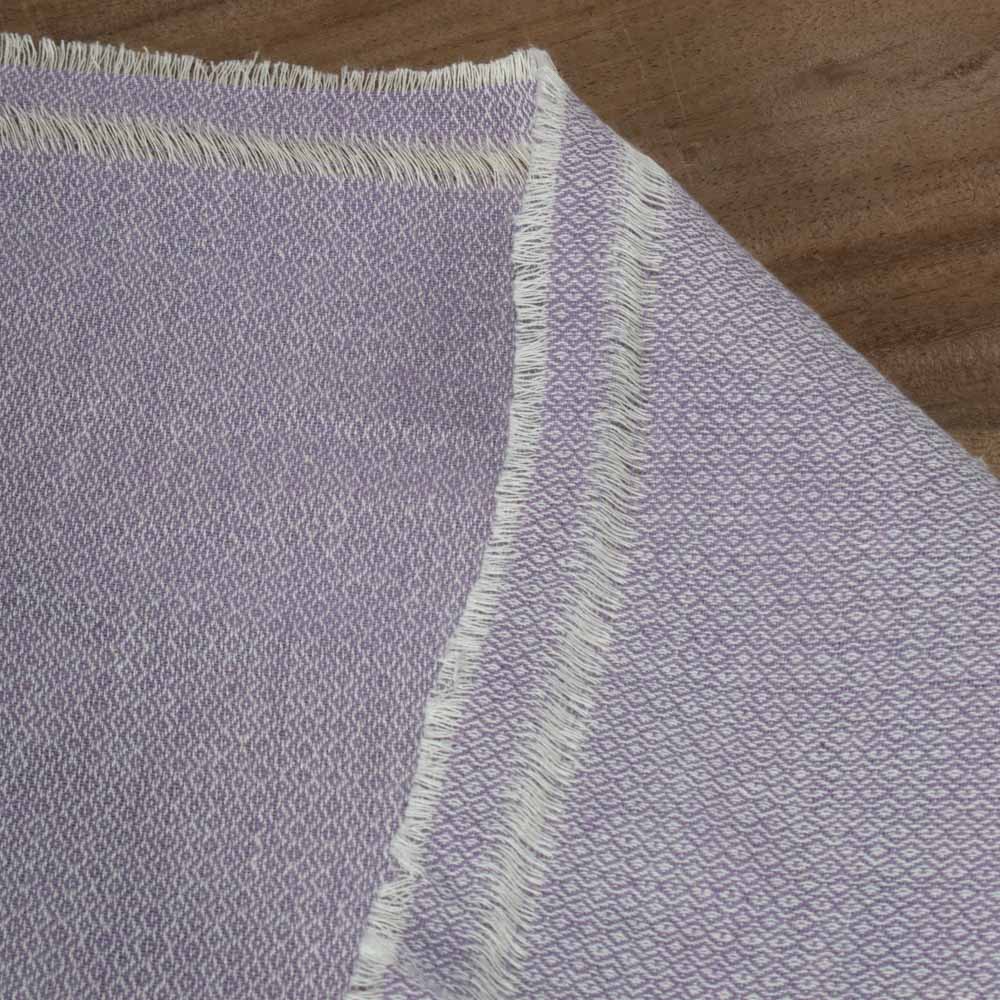 Purple Diamond Twill Cotton Khadi 120 GSM Handwoven Fabric