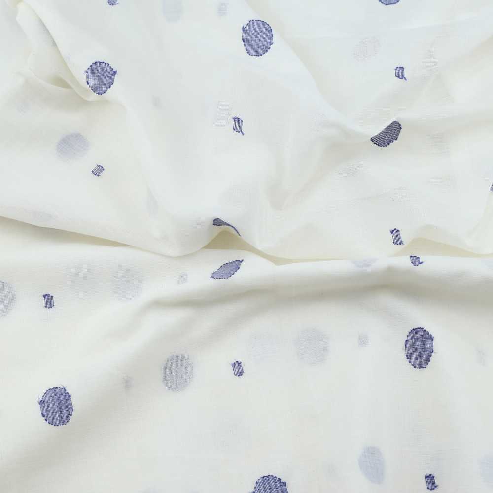 GEOMETRIC CREAM JAMDANI PURE COTTON 55 GSM FABRIC 121