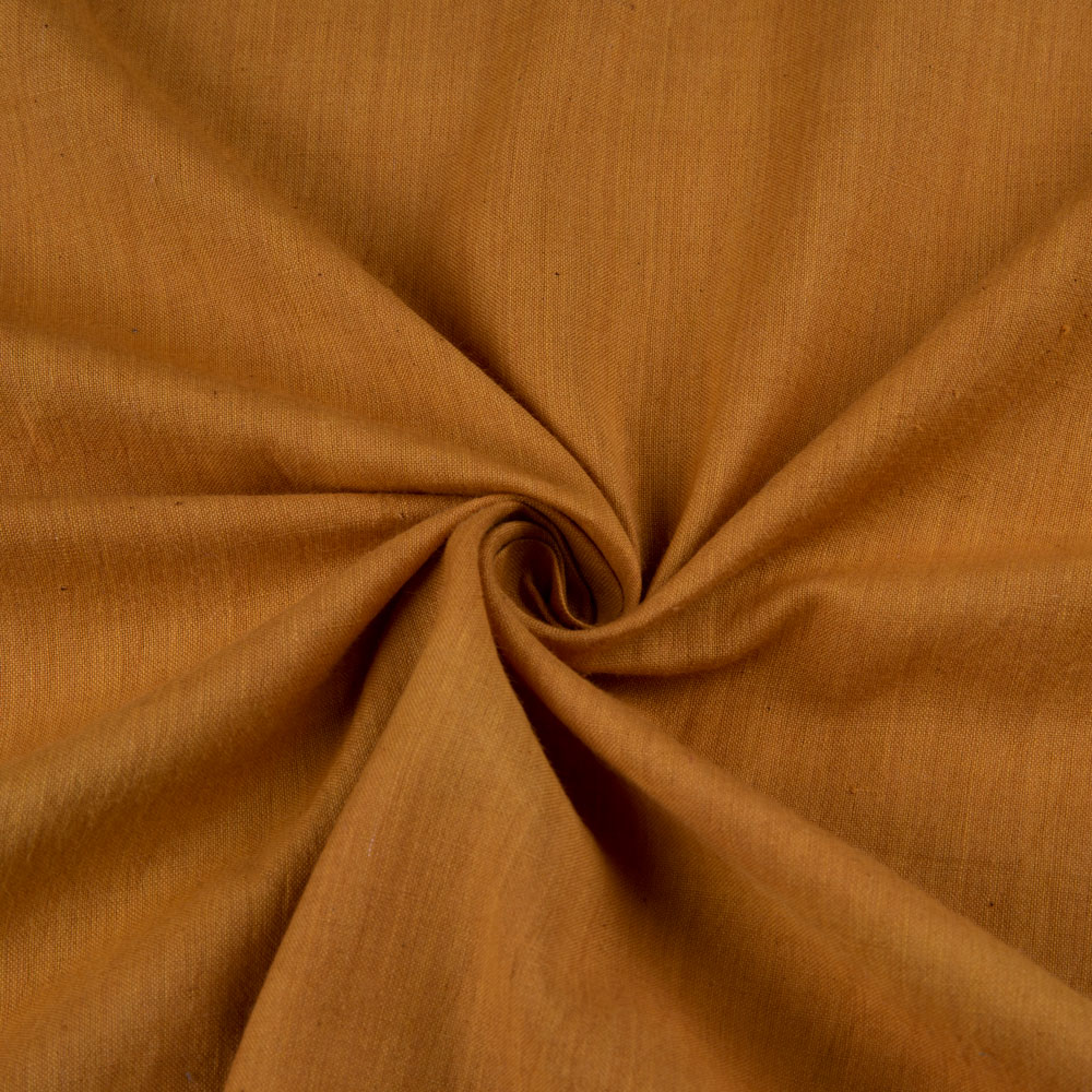 Plain Yellow Pure Cotton 92 GSM Handwoven Fabric
