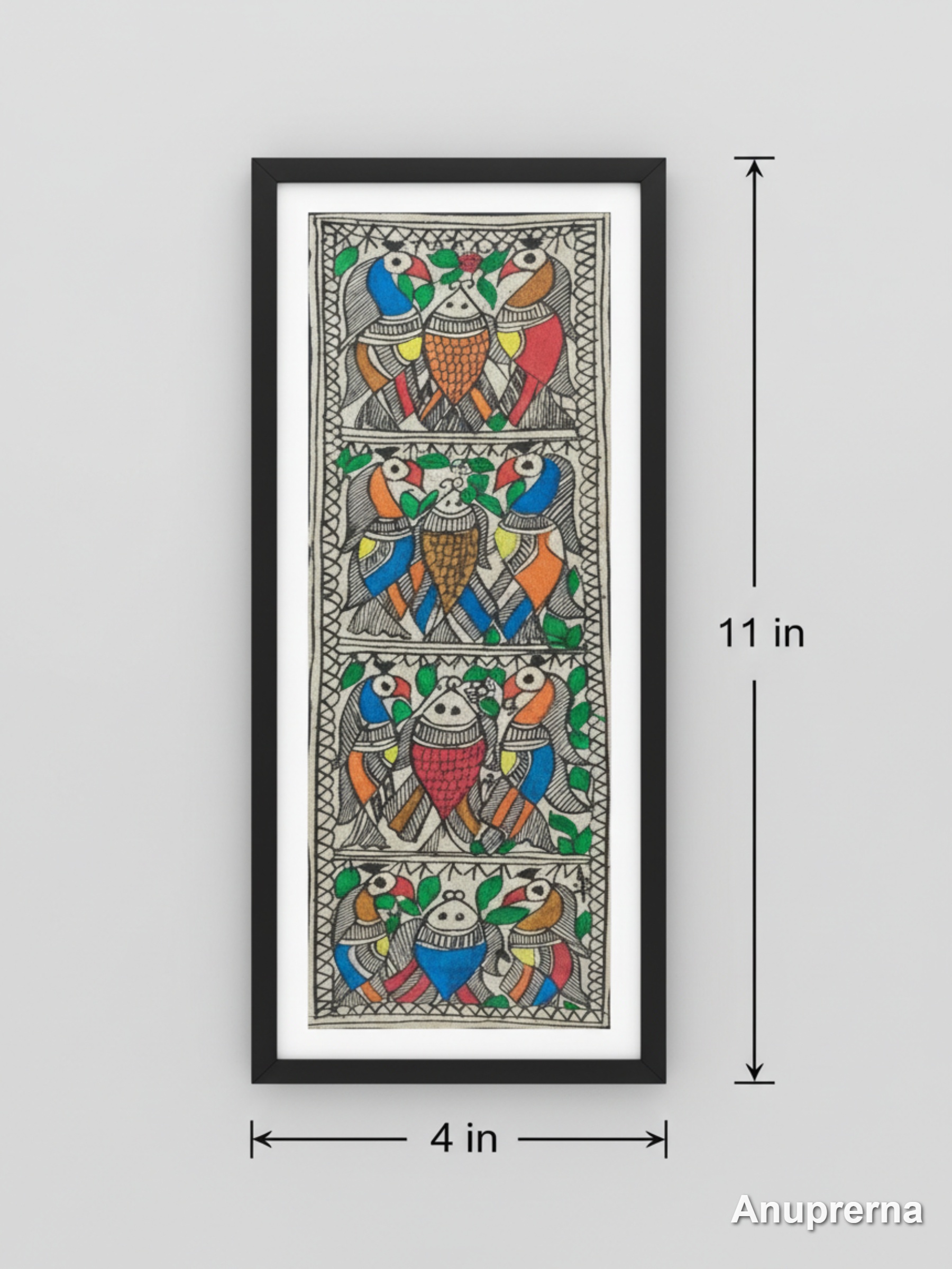 Fishes & Birds Madhubani Wall Art Decor