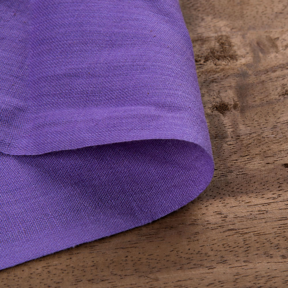 Plain Purple Pure Cotton 114 GSM Handwoven Fabric