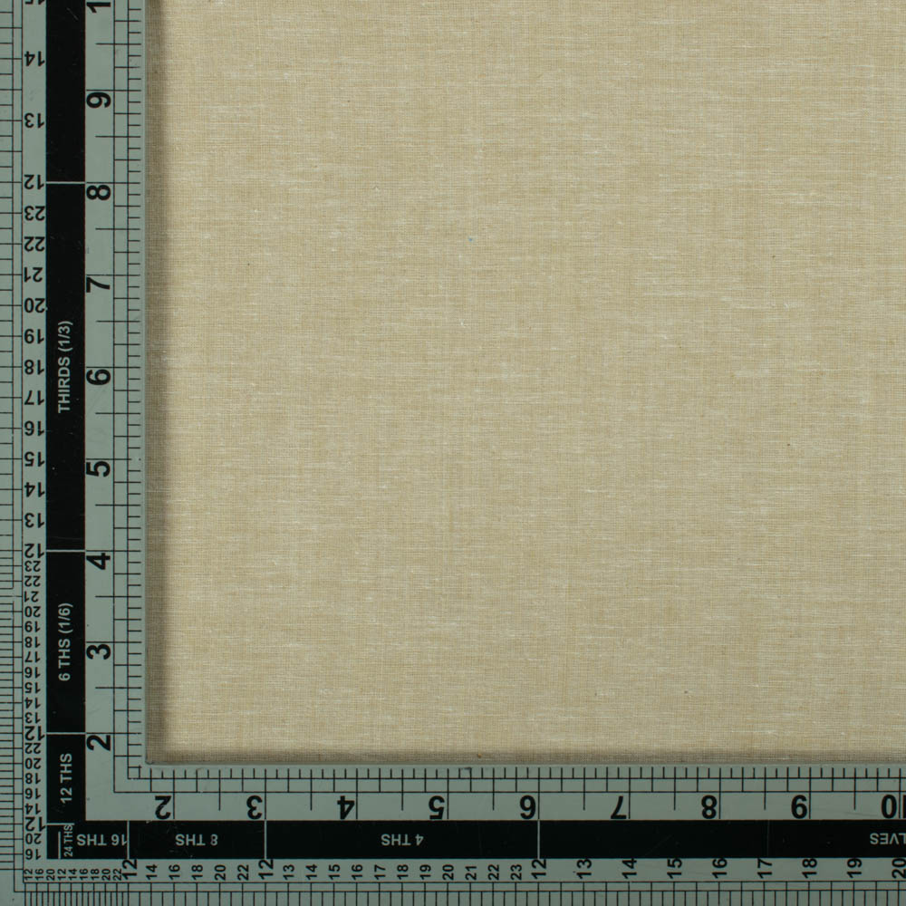 CHAMBRAY MUSTARD KHADI COTTON 75 GSM HANDWOVEN FABRIC H49