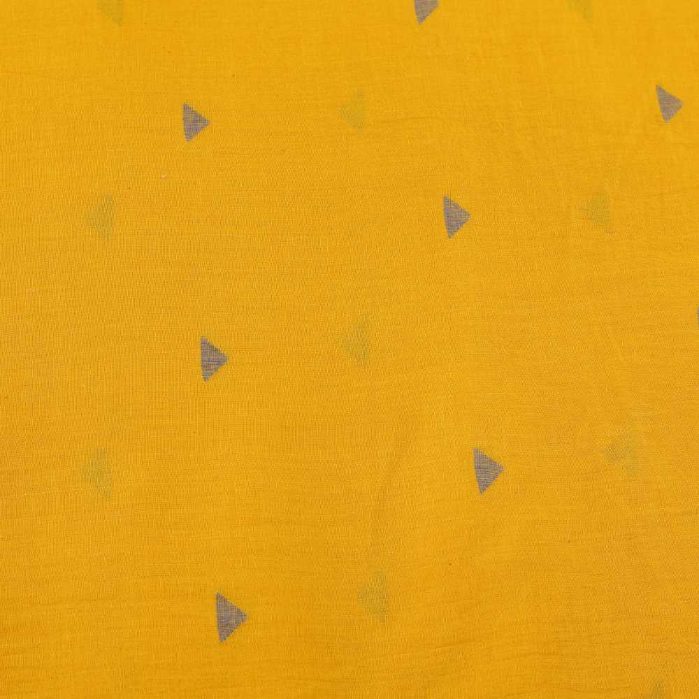 GEOMETRIC YELLOW JAMDANI PURE COTTON 55 GSM FABRIC 78
