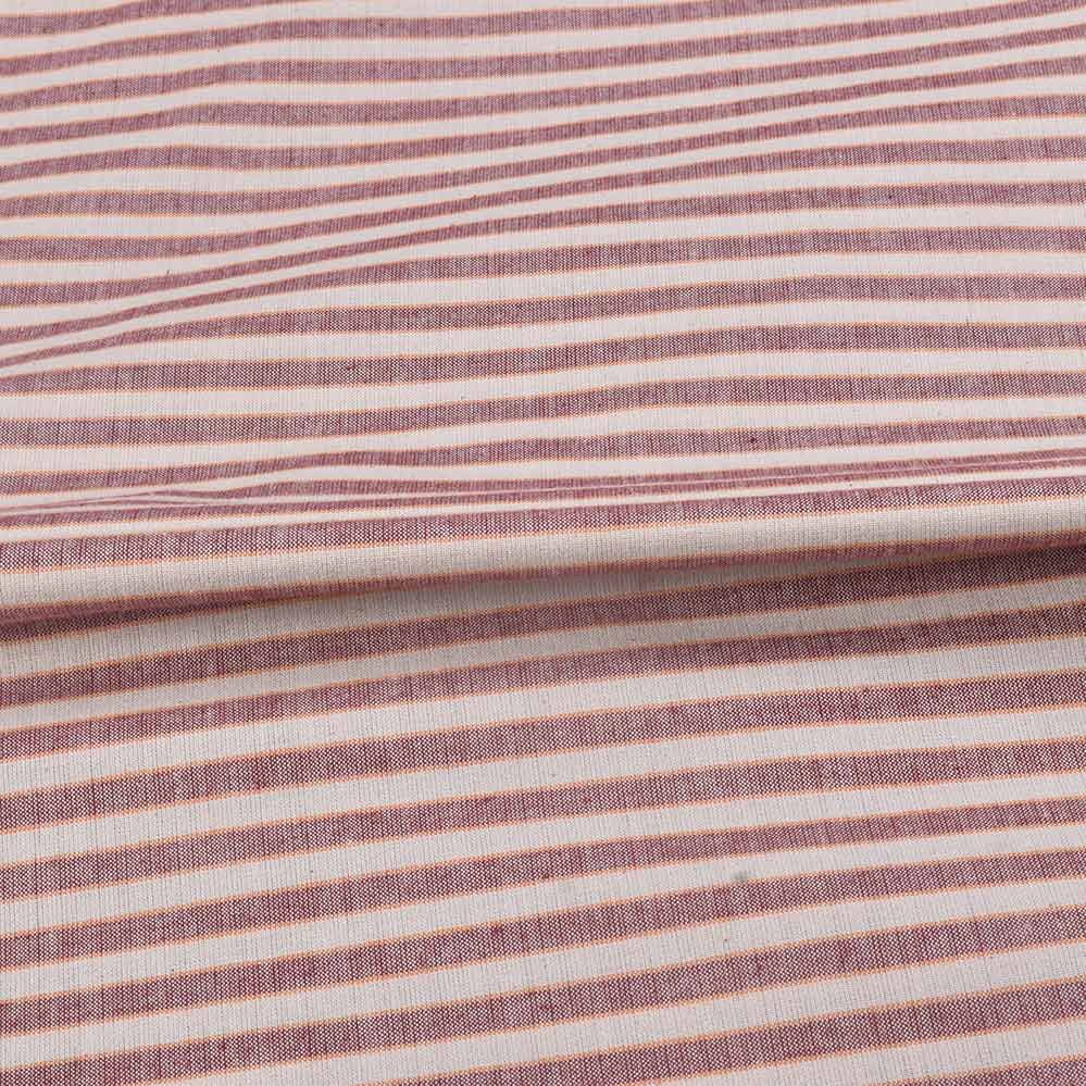 STRIPE BROWN & CREAM PURE COTTON 100 GSM HANDWOVEN FABRIC