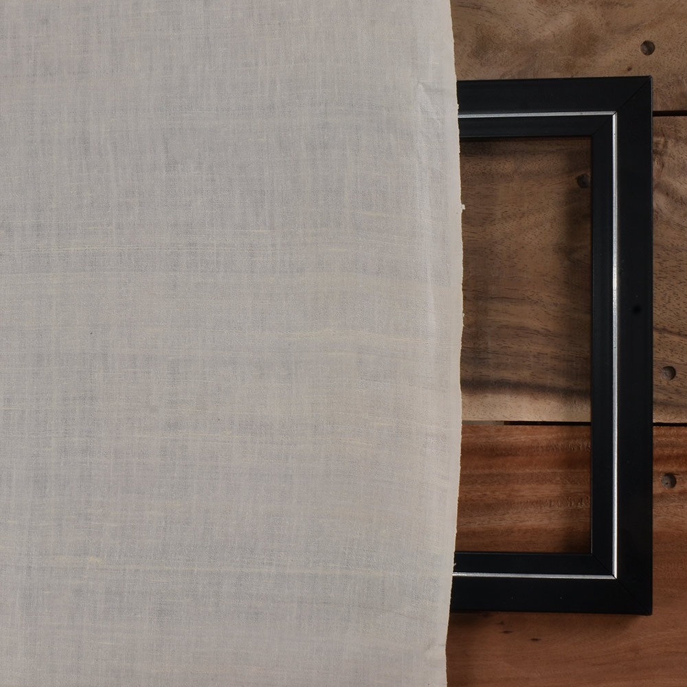 PLAIN NATURAL PURE MATKA SILK 124 GSM HANDWOVEN FABRIC