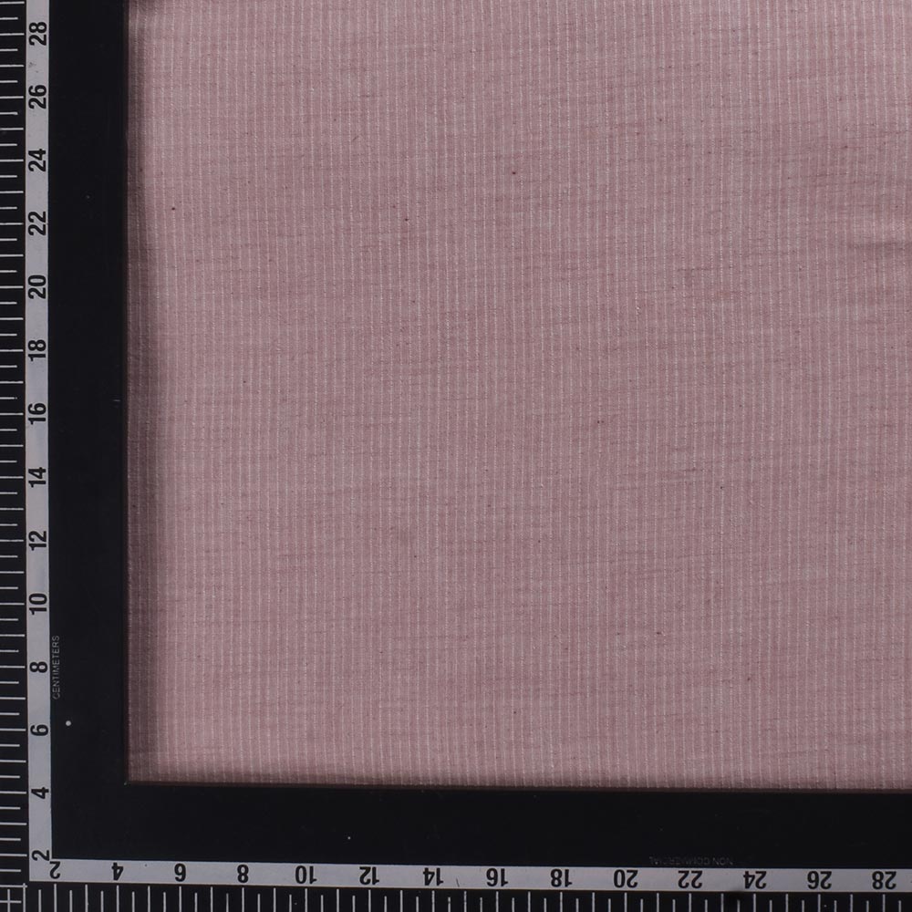 STRIPE LIGHT PINK PURE COTTON 90 GSM HANDWOVEN FABRIC R4
