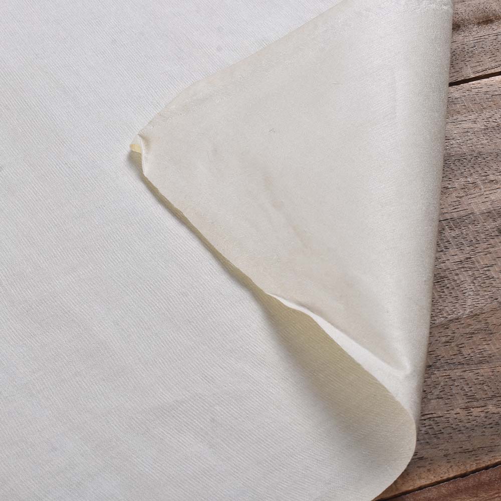 Plain Natural Pure Eari Silk 102 GSM Handwoven Fabric  