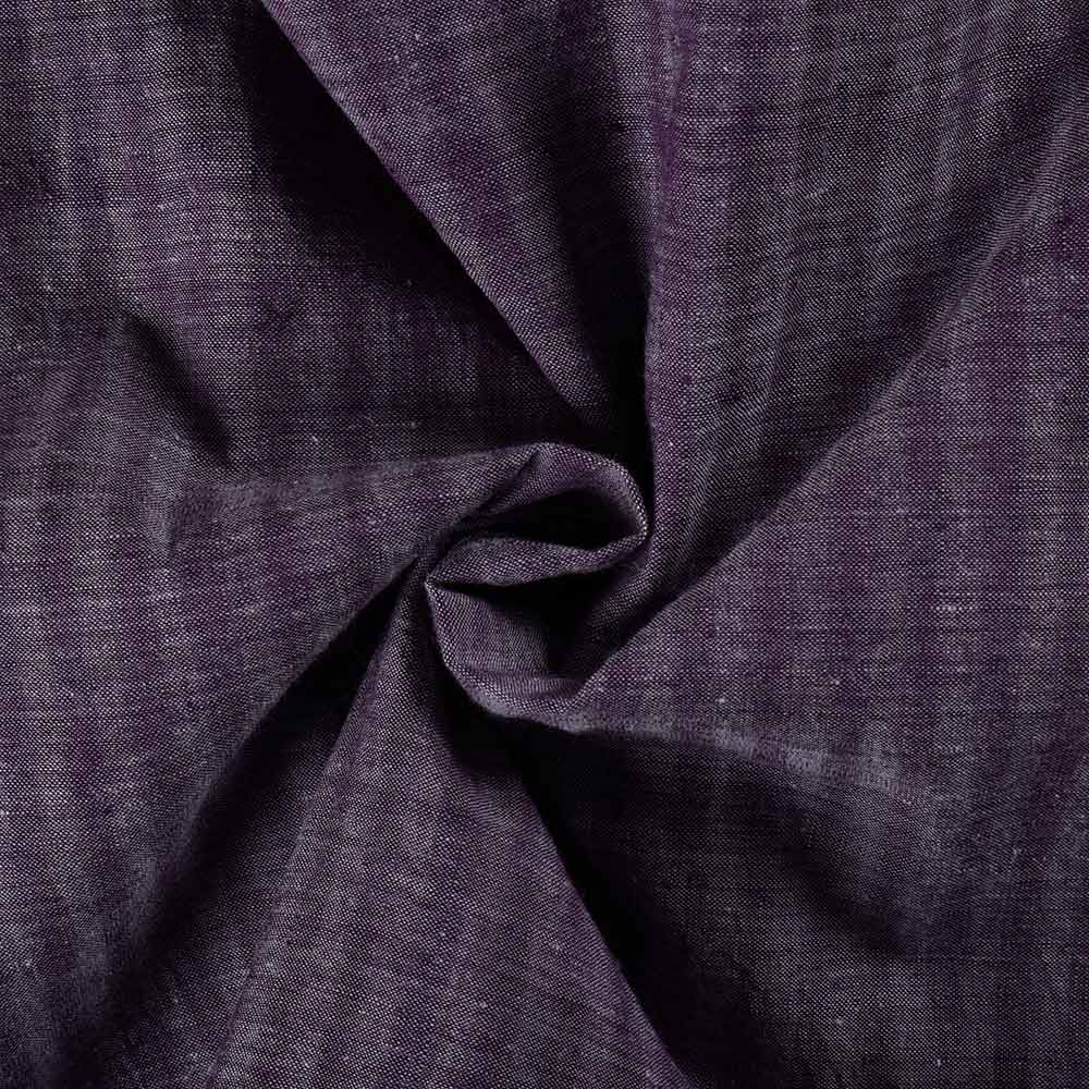 Stripe Purple Khadi Cotton 95 GSM Handwoven Fabric