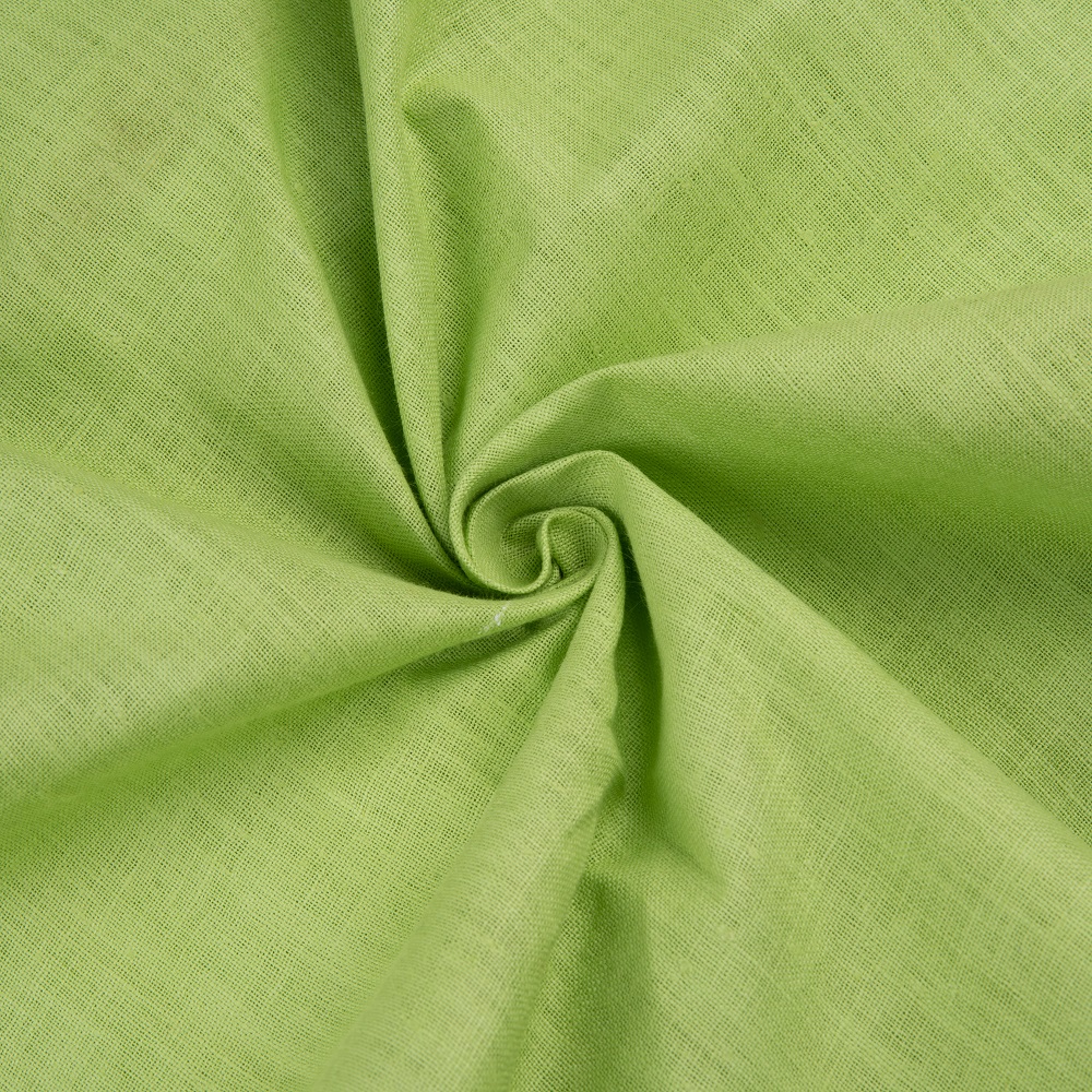 Solid Green Khadi 120 GSM Fabric - Handspun & Handwoven