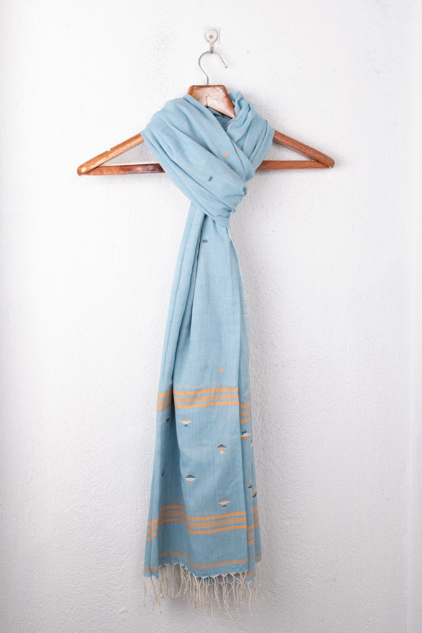 Handwoven Blue Scarf 96