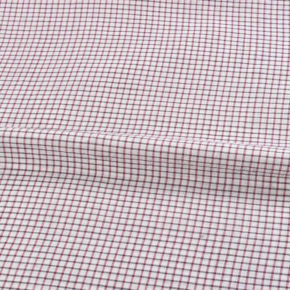 CHECK RED & BLACK PURE COTTON 58 GSM HANDWOVEN FABRIC