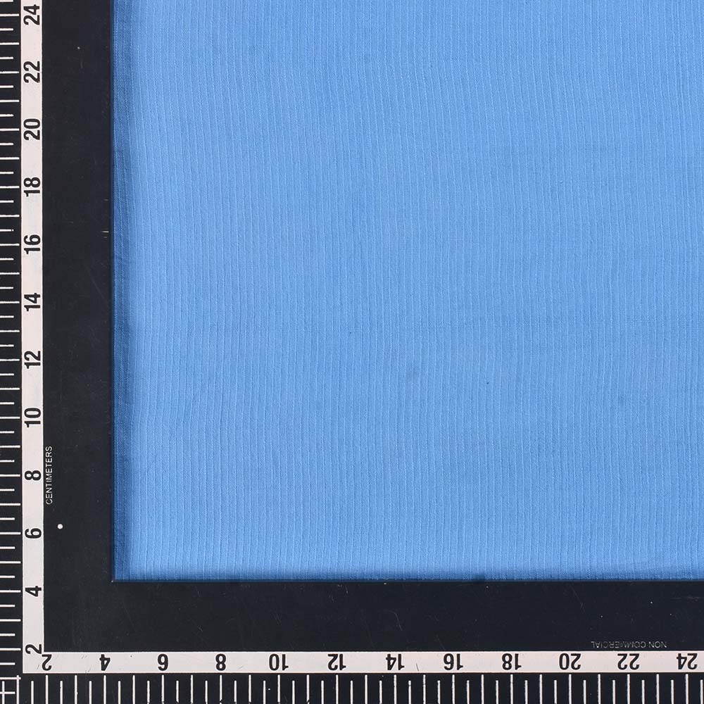 STRIPE BLUE PURE COTTON 77 GSM HANDWOVEN FABRIC 50