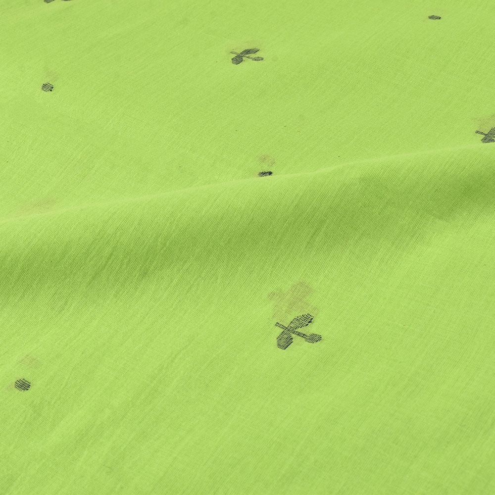 GREEN LEAF JAMDANI PURE COTTON 50 GSM HANDWOVEN FABRIC