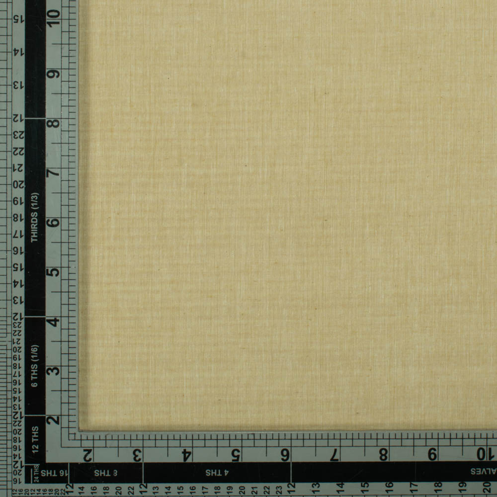 Chambray Yellow Pure Cotton Handwoven Fabric