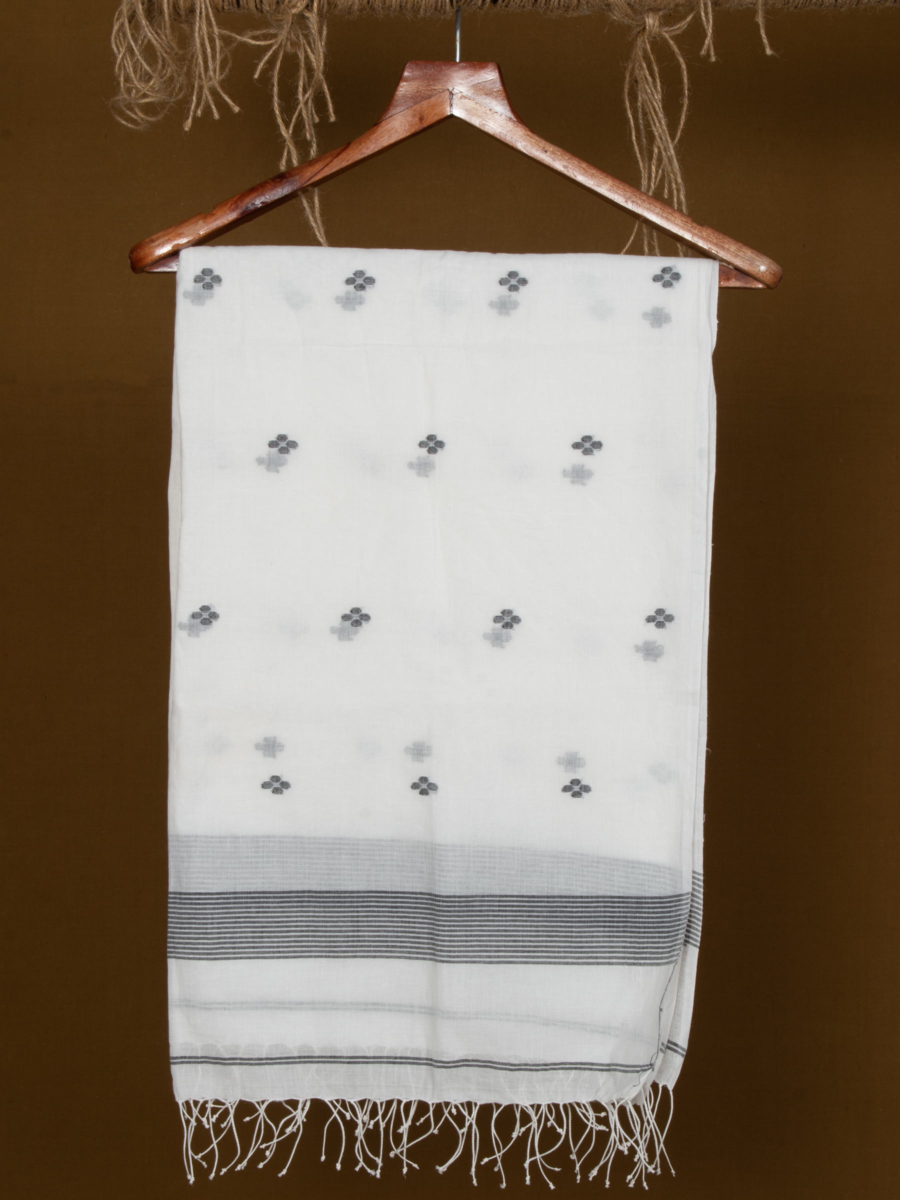 Handmade Pure Handspun Jamdani |Cotton Scarves