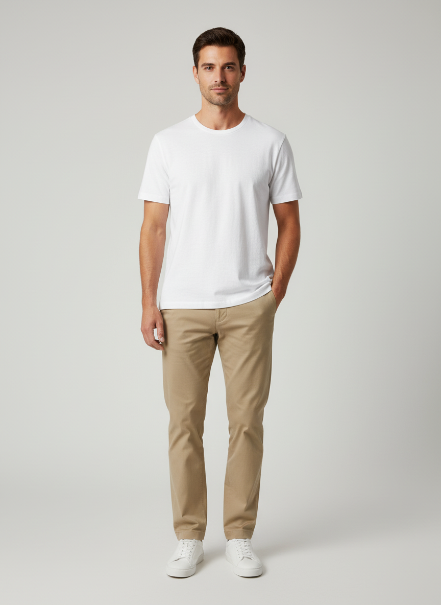 T Shirt - Round Neck Short Sleeves Waist Lenght