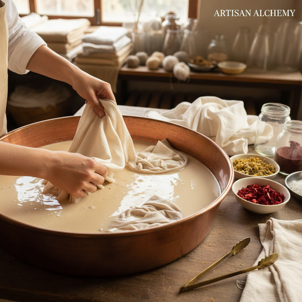 Textile samples showing bamboo linen blends alongside cotton linen and silk linen fabrics for fashion collections