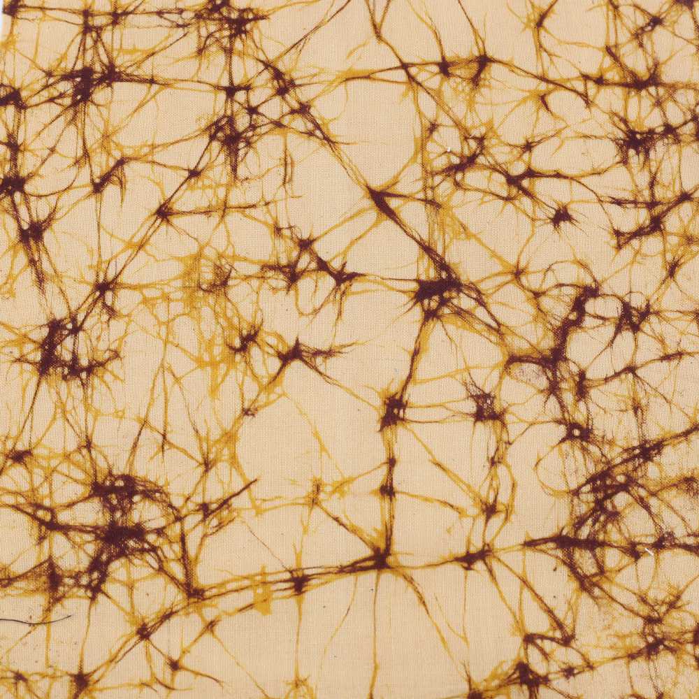 ABSTRACT YELLOW BATIK COTTON 95 GSM FABRIC - HAND PRINTED 06