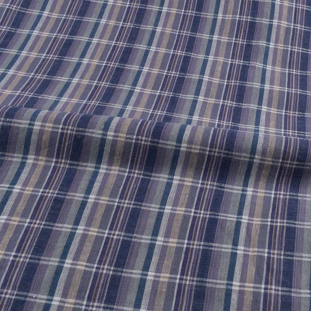 CHECK MULTICOLOR PURE COTTON 98 GSM HANDWOVEN FABRIC