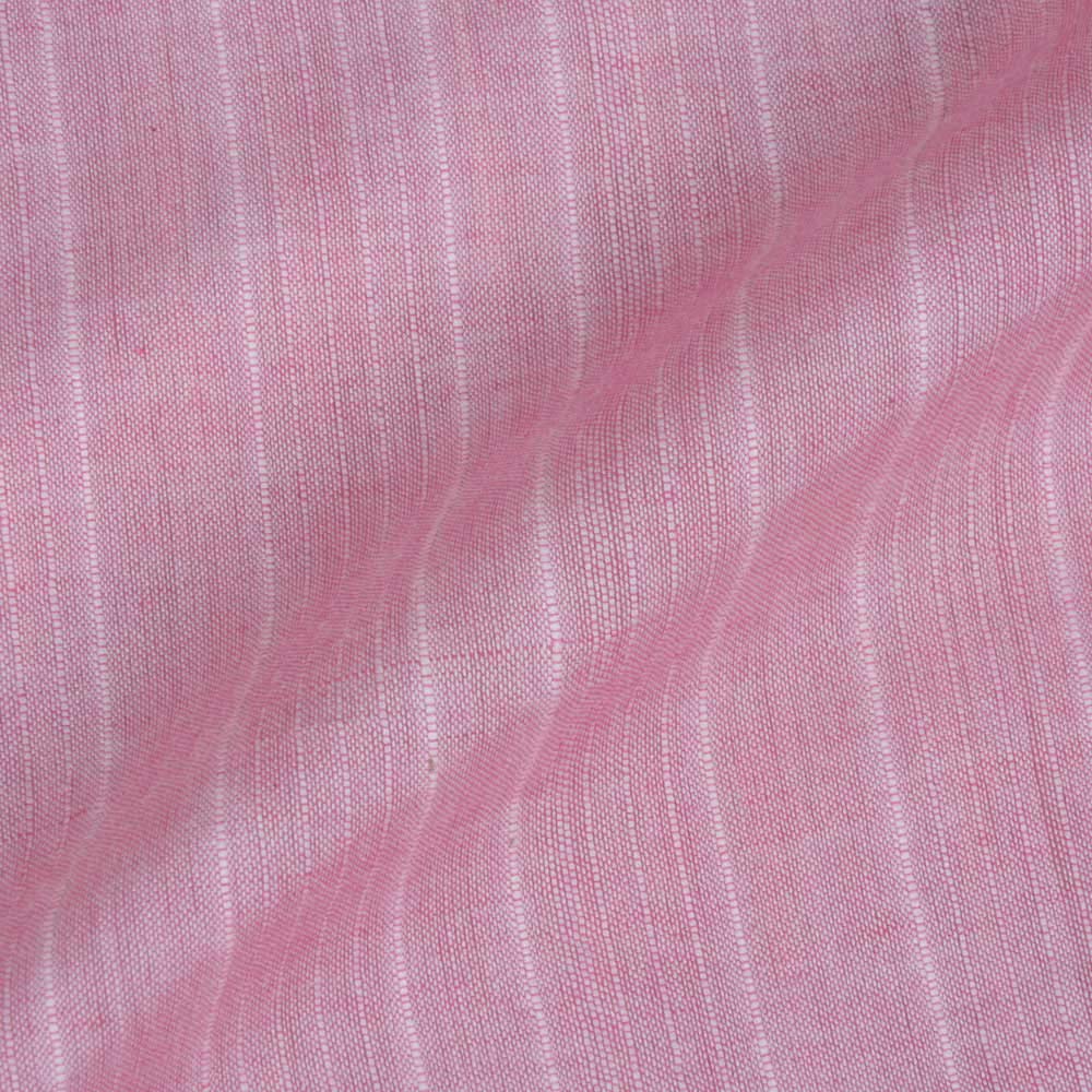 Stripe Pink Pure Cotton 80 GSM Handwoven Fabric