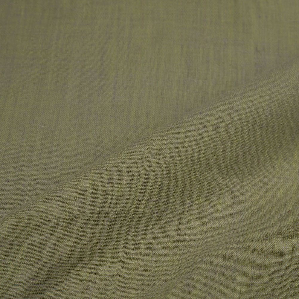 CROSS COLOUR GREEN PURE COTTON 92 GSM HANDWOVEN FABRIC