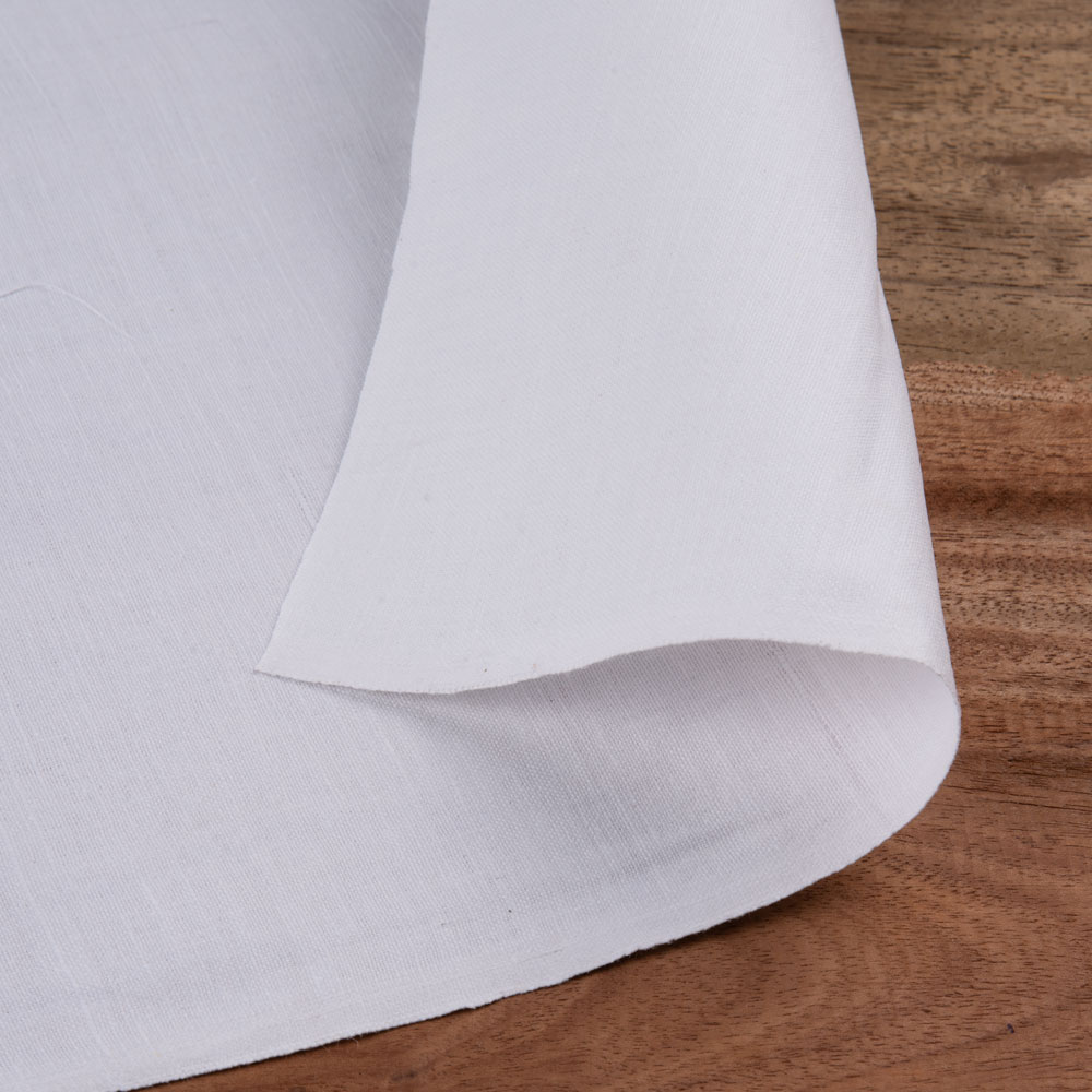 WHITE Calico KHADI COTTON 131 GSM FABRIC - BLEACHED, DYEABLE & 36
