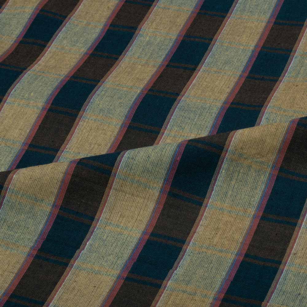 Check Multicolour Pure Cotton 125 GSM Handwoven Fabric