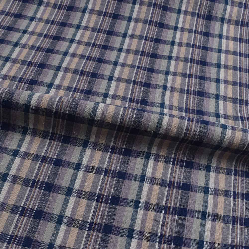 CHECK MULTI COLOR PURE COTTON 92 GSM HANDWOVEN FABRIC