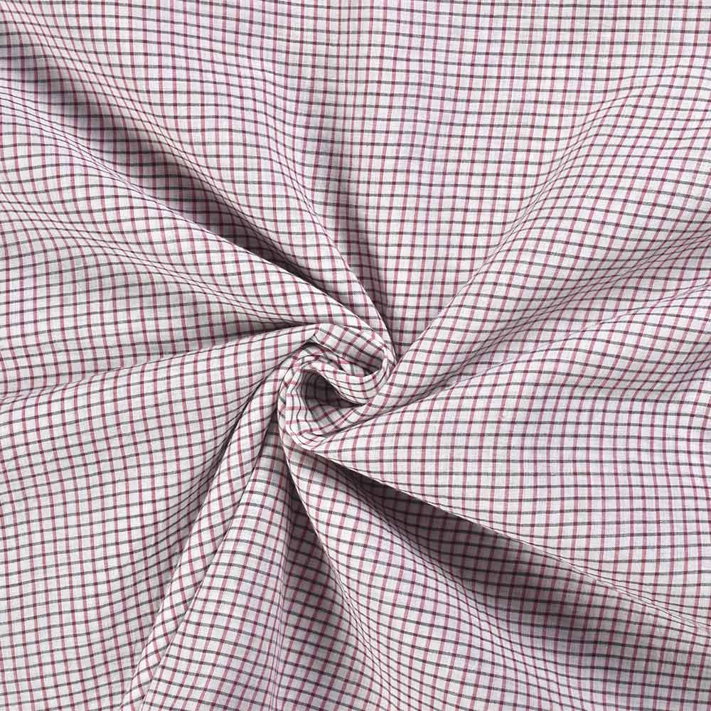 Check Red & Black Pure Cotton 58 GSM Handwoven Fabric