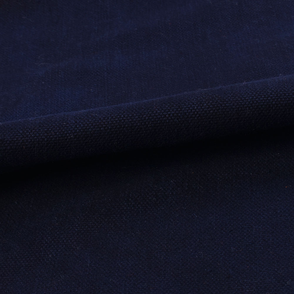 PLAIN NAVY PURE KHADI 296 GSM HANDWOVEN FABRIC