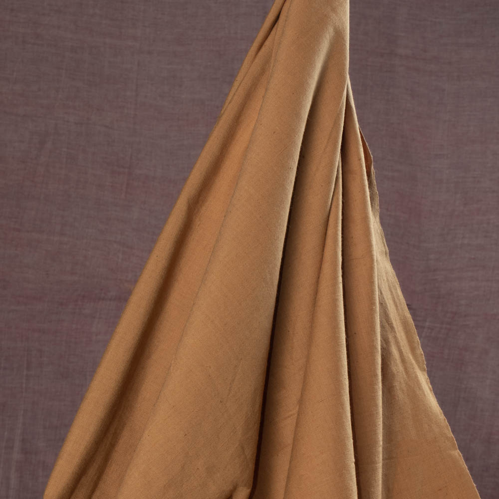 Solid Mustard Khadi Cotton 130 GSM Handwoven Fabric