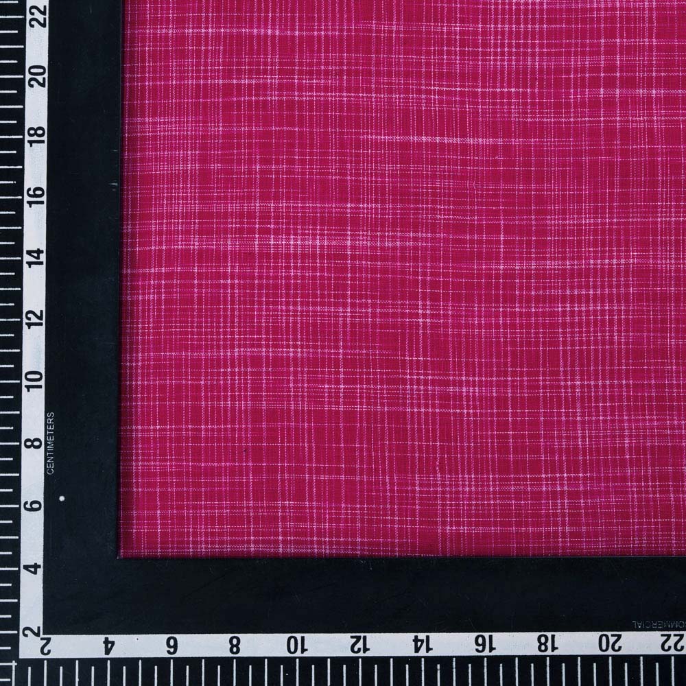 DARK PINK YARN TIE-DYE 90 GSM PURE COTTON FABRIC