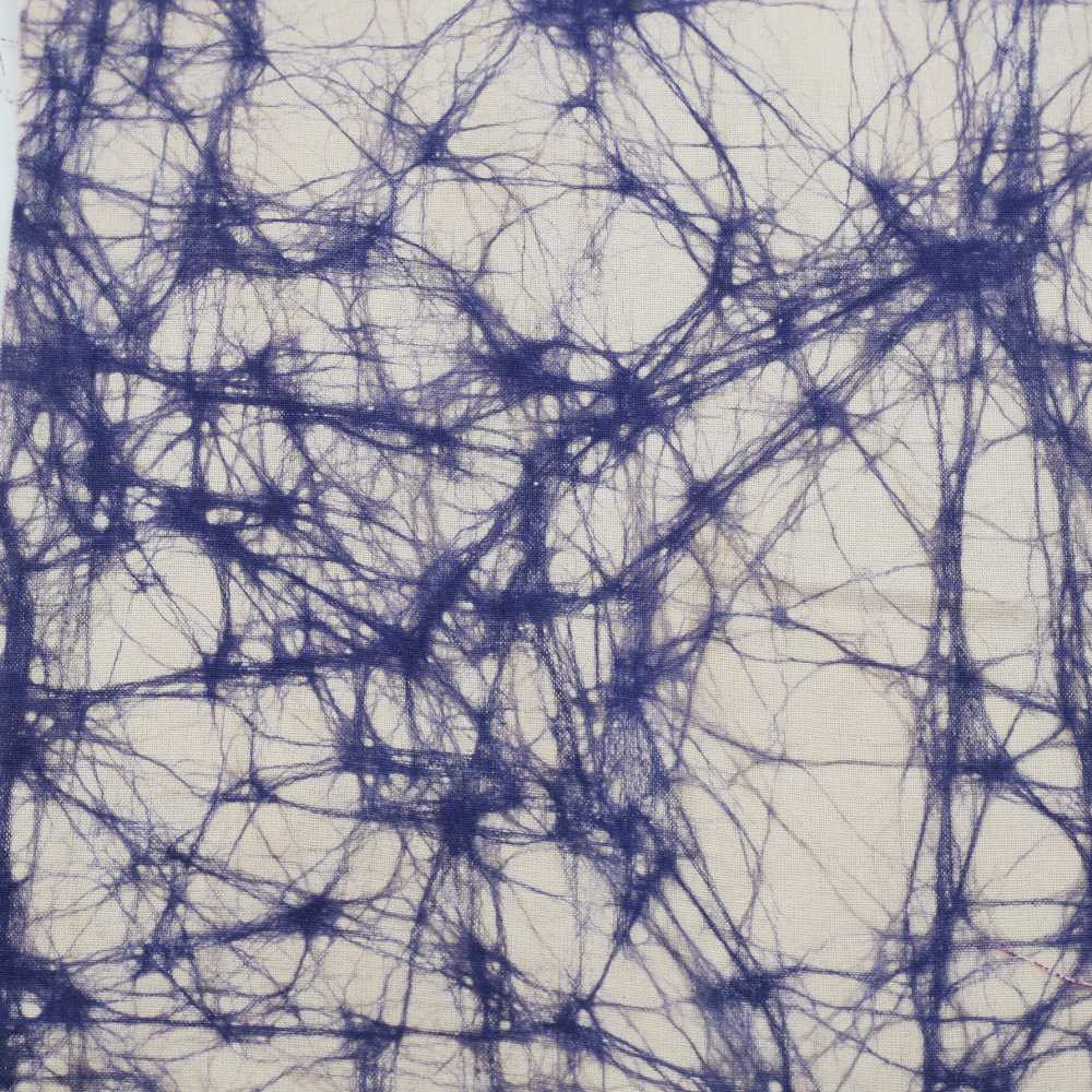 ABSTRACT BLUE WHITE BATIK COTTON 110 GSM FABRIC - PRINTED