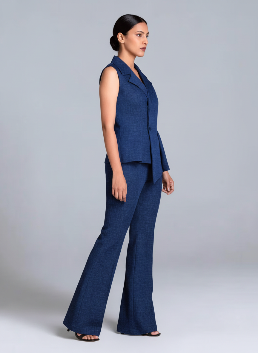 Asymmetric Peplum Power Co-ord Set