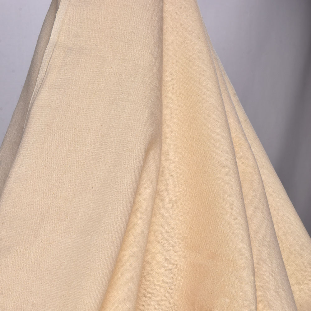 Plain Cream Pure Khadi 142 GSM Handwoven Fabric