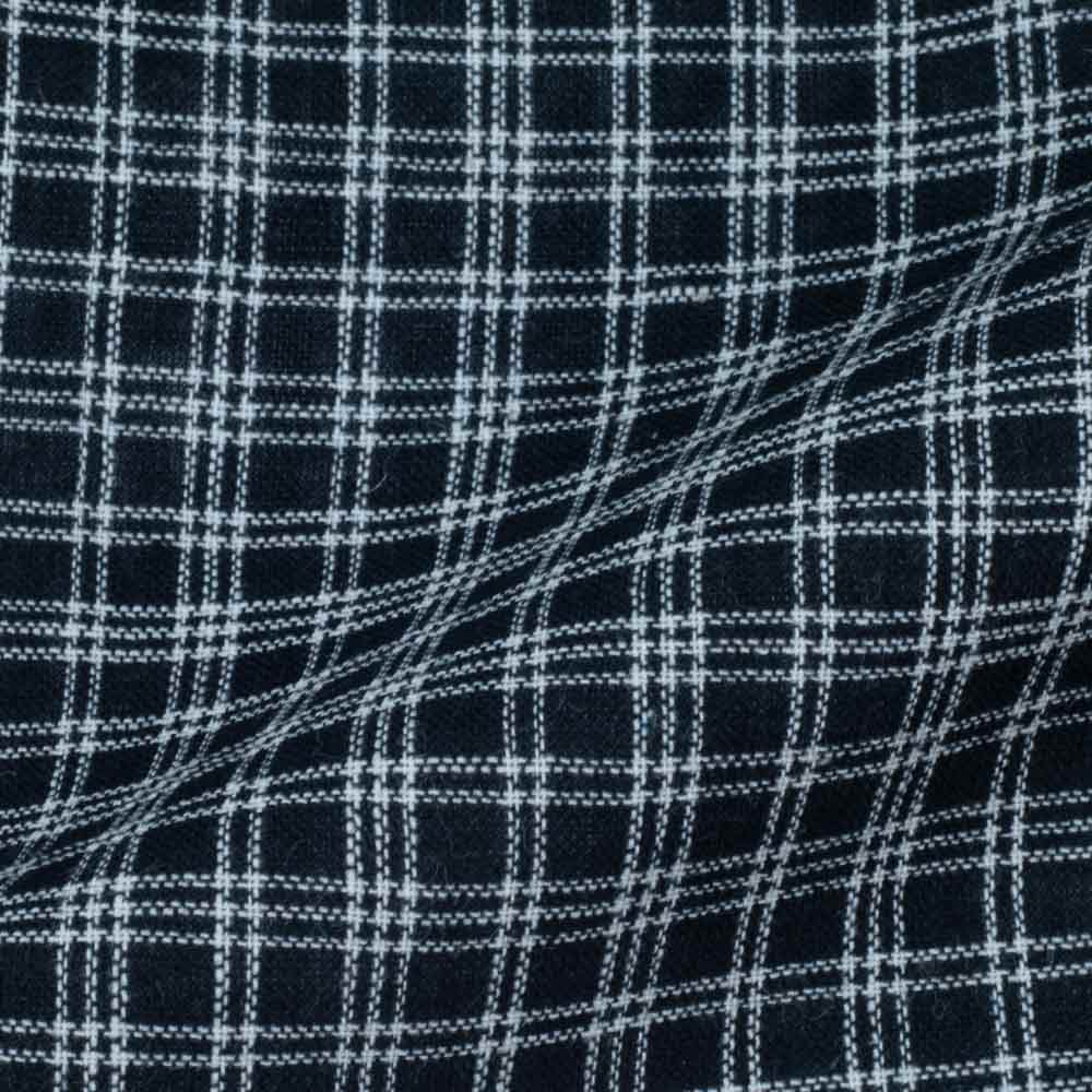 Check Black Pure Cotton 105 GSM Handwoven Fabric 14
