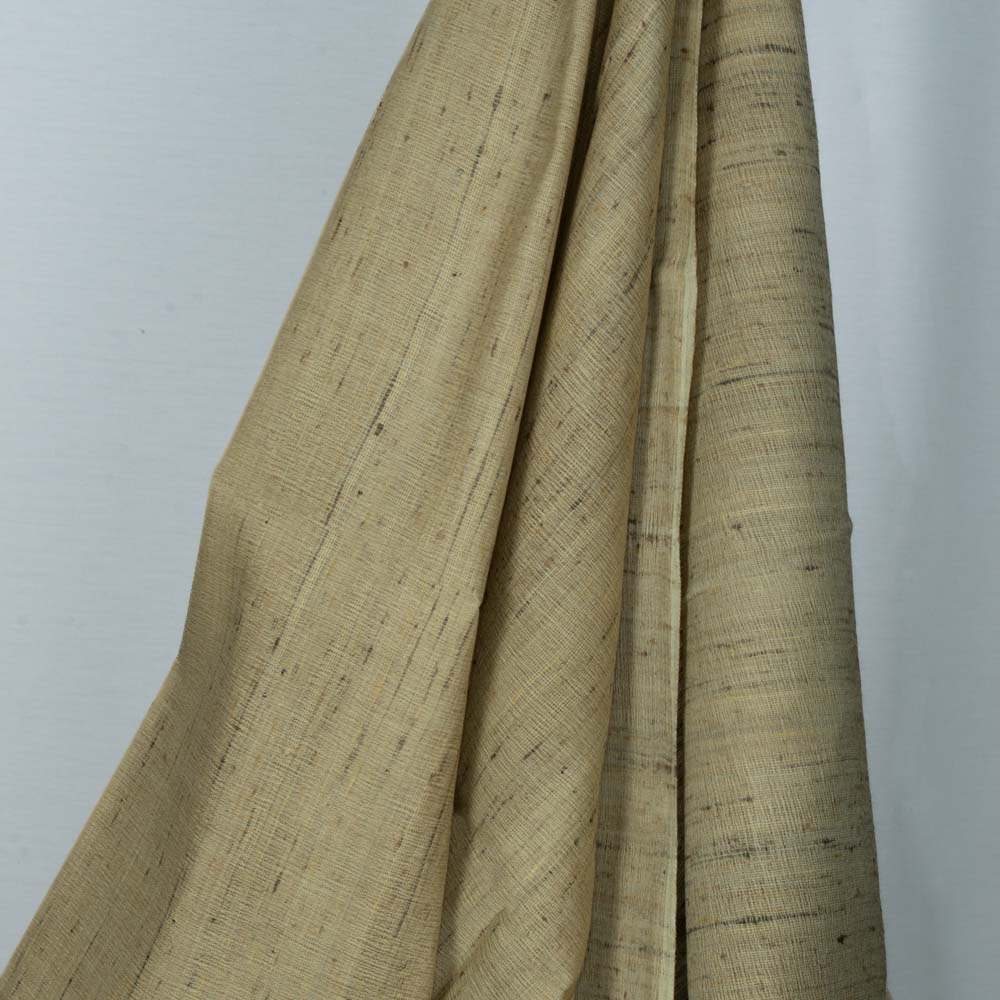 Plain Cream Natural Ketya Silk Cotton Blend 150 GSM Handwoven Fabric