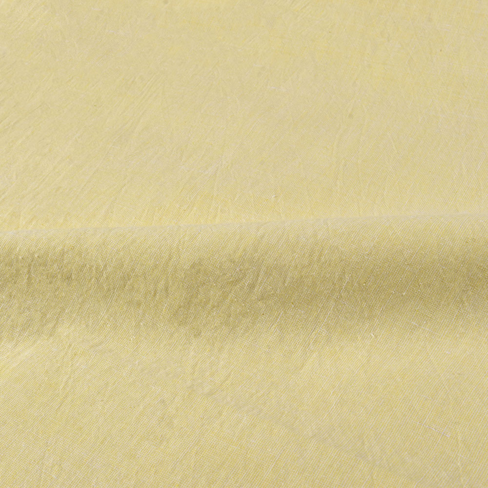 PLAIN YELLOW KHADI COTTON 70 GSM HANDWOVEN FABRIC